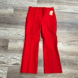 NWT small petite cropped flare kick pant in red. Brand new. Two back pockets.